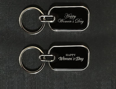 Metal Key Chain with Laser Engraving for Womens Day